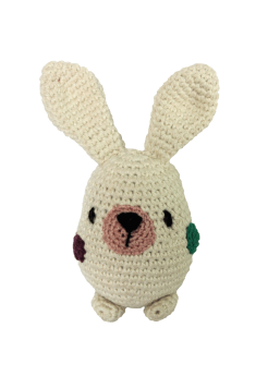 PLUMTALES-Handcrafted Amigurumi Bunny Rattle