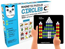 Play Panda Magnetic Puzzles : Circles with 250 Colorful Magnets
