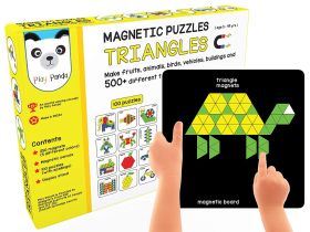Play Panda New Magnetic Puzzles Triangles with 200 Colorful Magnets