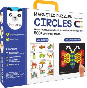 Play Panda Magnetic Puzzles Circles with 400 Magnets
