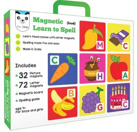 Play Panda Magnetic Learn to Spell Food with 32 Picture Magnets