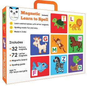 Play Panda Magnetic Learn to Spell Animals with 32 Picture Magnets