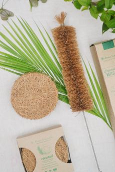 Almitra Sustainables - Coconut Fiber Coir Scrub (Pack of 5) and Bottle cleaner
