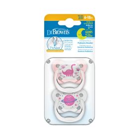 Dr. Brown's PreVent Glow in the Dark BUTTERFLY SHIELD Soother - Stage 2 - PV22007-INTLX