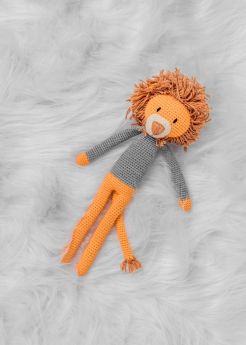 Bombay Toy Company-Rumi Crochet Collection |Leo the Lion-Blue Boy