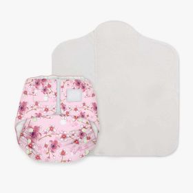 Snugkins - Newborn Bliss - Reusable, Waterproof & Washable Cloth Diapers for Newborn babies ( 2.5kg – 7kg) Contains 1 Diaper, 1 Wet-Free Organic Cotton Pad & 1 Booster Pad – Fits 2.5kg – 7kg - Sakura