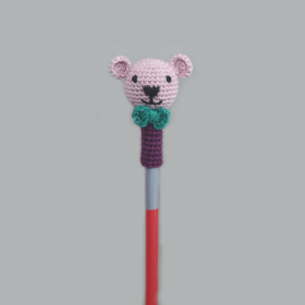 PLUMTALES-Set of 6 Handcrafted Amigurumi Pencil Topper Bear _Random Color