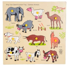 Skillofun-King Size Identification Tray  Common Animals
