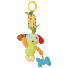 Baby Moo Dog Green And Multicolour Hanging Toy / Wind Chime With Teether - SKK-T003-DOG