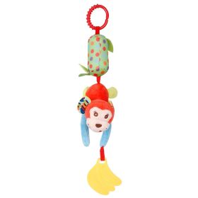 Baby Moo Swinging Monkey Red And Multicolour Hanging Toy / Wind Chime With Teether - SKK-T003-MONK