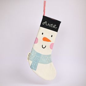Pop goes the Art-Personalised Stocking | Snowman