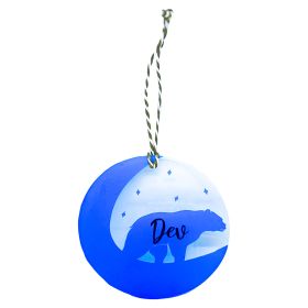Bobtail-STARRY BEAR PERSONALISED ORNAMENT - CLEAR ACRYLIC 