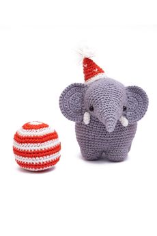 Happy Threads-Amigurumi Soft Toy- Handmade Crochet- Elephant