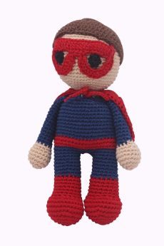 Happy Threads-Amigurumi Soft Toy- Superhero Doll