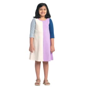 PlanB-Colour Block - 3/4th Sleeve Winter Dress