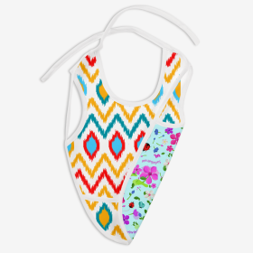 SuperBottoms-Waterproof, Apron Style Full Coverage Reversible Cloth Bibs-SBBIBICANDPB