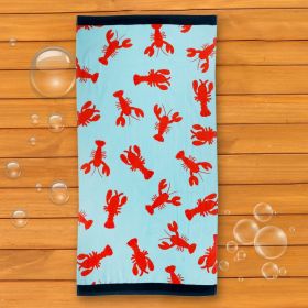 Baby Moo Lobster Blue And Red Swimming Towel-T1922-CRAB