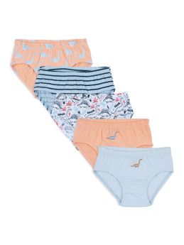 Nuluv Girls 100% Cotton Graphic Printed Panties Underwear Innerwear Multicolor (Pack Of 5)