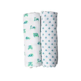 Tiny Giggles-Swaddle-Wheels on roll Swaddle (Set of 2)