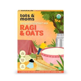 Tots and Moms Foods Instant Ragi & Oats | Natural & Wholesome Travel friendly Breakfast Porridge-200g