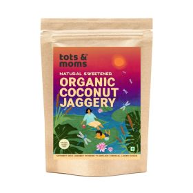 Tots and Moms Foods Coconut Jaggery | Natural Sweetener for Kids Porridge, Puree, Pancake, Cereal, Smoothie, Health Drink, Dessert- 300g