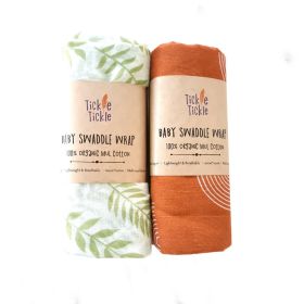 Tickle Tickle - Value pack of 2 Organic Mul Swaddles - Olive/Dreamcatcher  