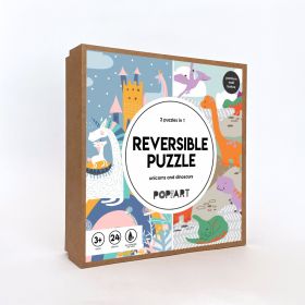 Pop Goes The Art-Reversible Puzzle | Unicorns and Dinosaurs