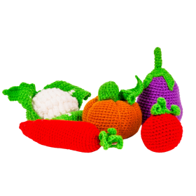 NESTATOYS-Crochet Vegetable Toys | Play Food for Kids (5 Pcs)