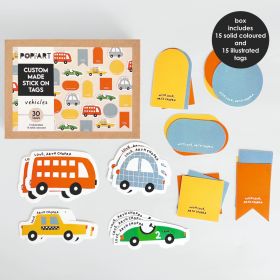 Pop goes the Art-Stick On Tags | Vehicles
