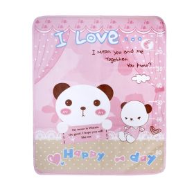 Baby Moo-BFF Bear Pink Washable Mat