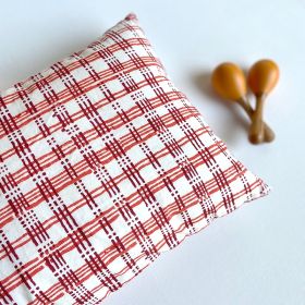 whitewater kids gift set - organic manjha print kapok pillow + maracas