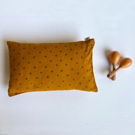 whitewater kids gift set - organic raidana print kapok pillow + maracas