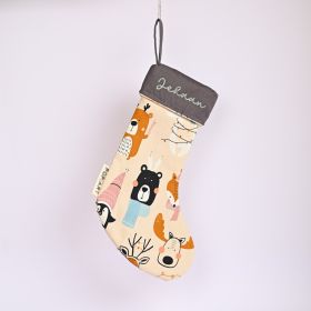 Pop goes the Art-Personalised Stocking | Winter Animals