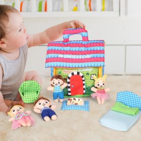 Baby Moo Play House Multicolour Family Plush Set - WLTH8175J-1