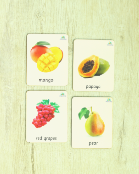 Earthytweens-Wooden Fruits Flashcards (Set Of 4)