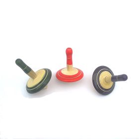 Channapatna Toys Wooden Spinning Tops Toys for Kids (3 Years+) - Set of 3 pcs - Curiosity & Fine Motor Skills | Pambaram | Bongaram | Lattu-WST0001