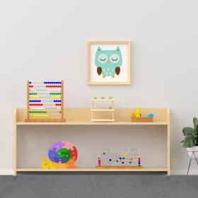X & Y - Cream Strawberry Montessori Toddler Low Shelf-Natural