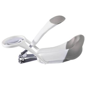 The First Years Nail Clipper W/ Magnifier White & Grey