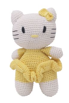 Happy Threads-Amigurumi Soft Toy- Yellow Hello Kitty